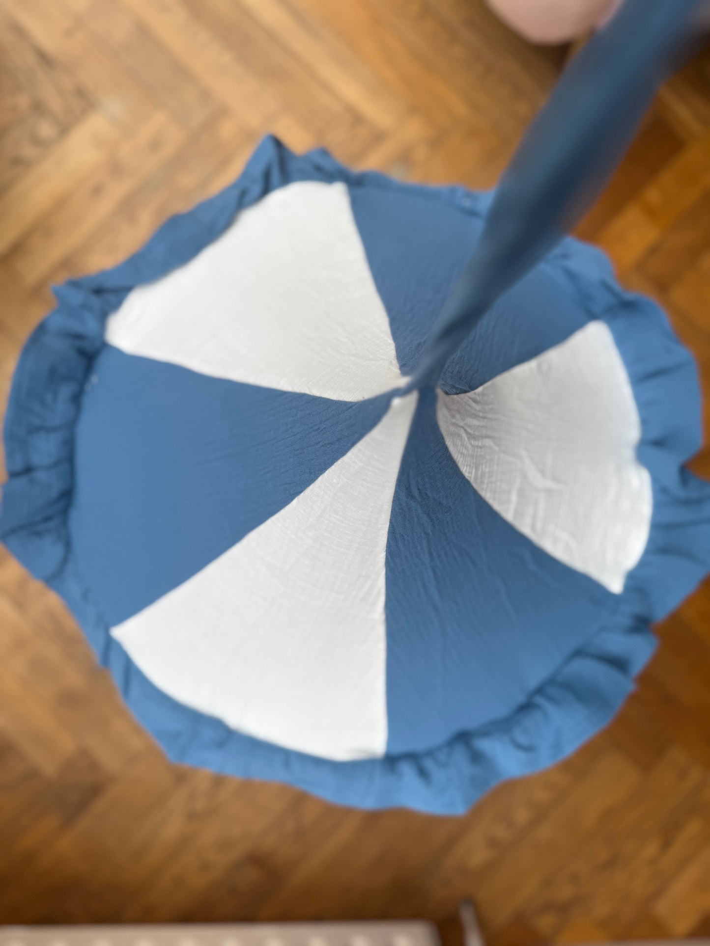 Blue stripe circus canopy play tent