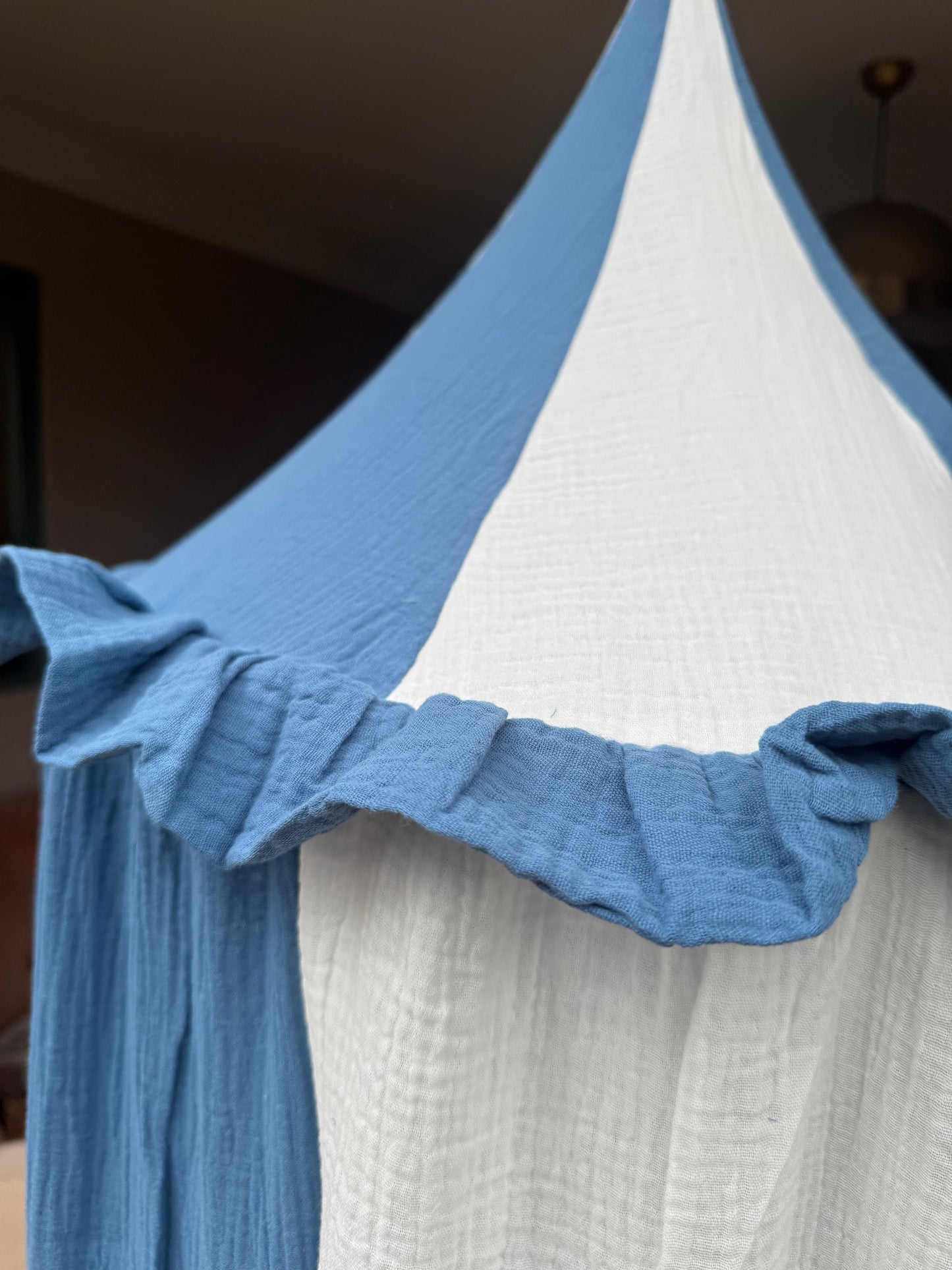 Blue stripe circus canopy play tent