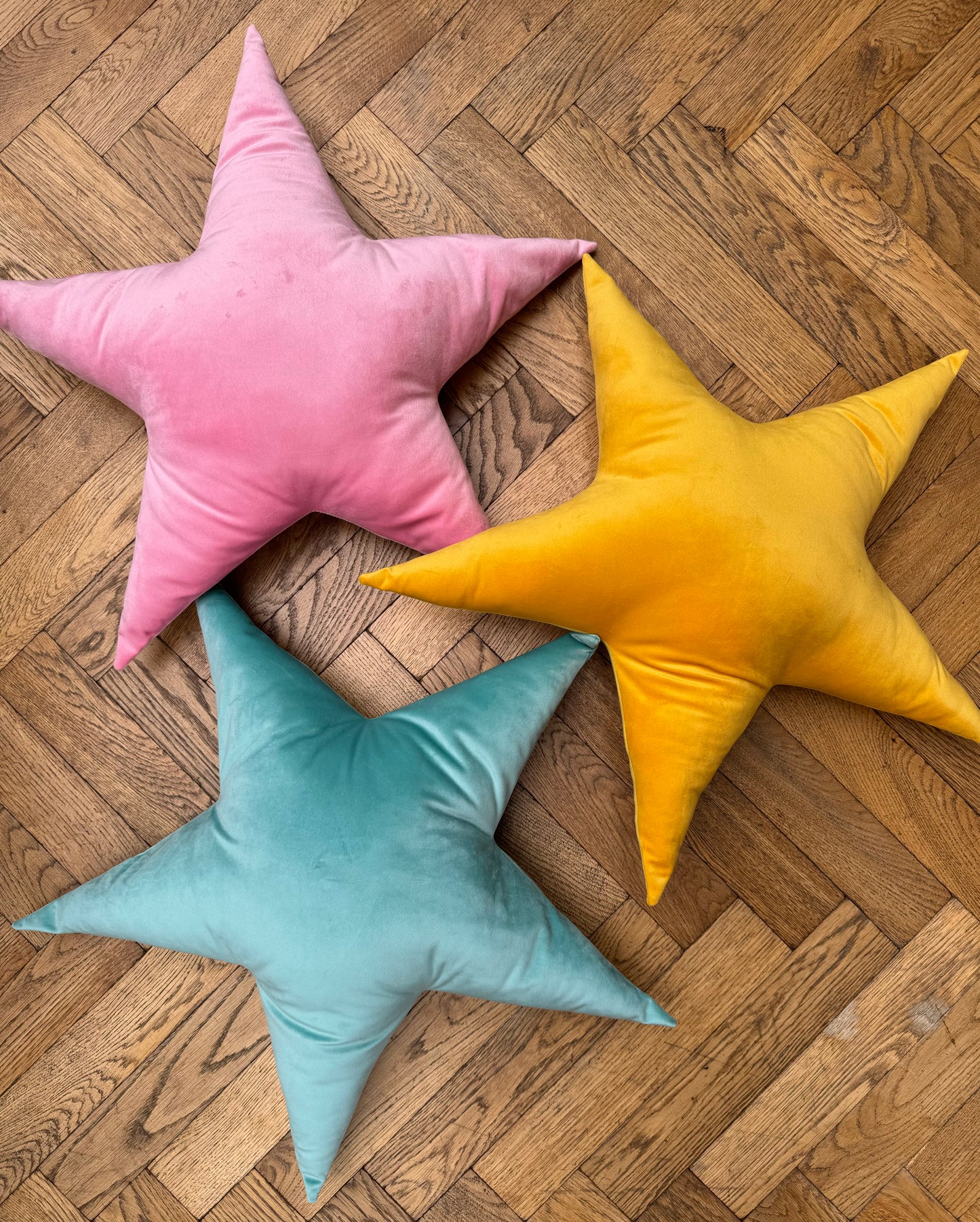 Personalised velvet star cushion