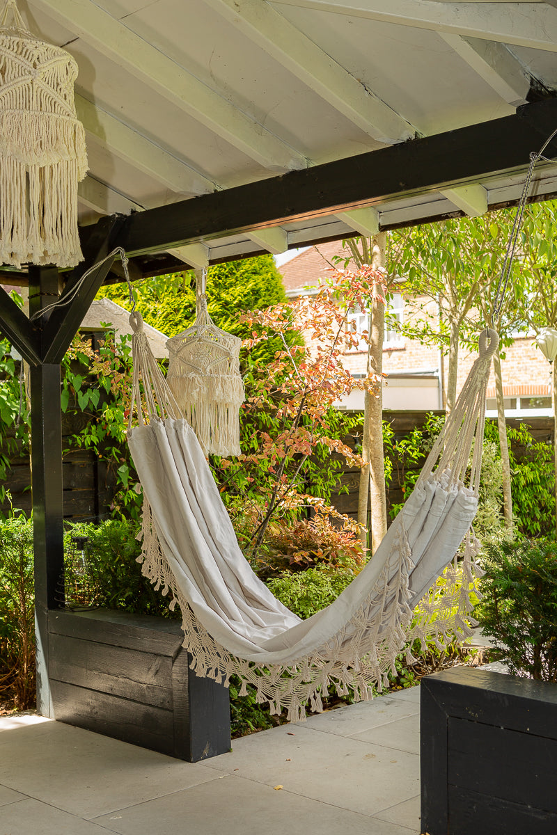 Boho macrame hammock