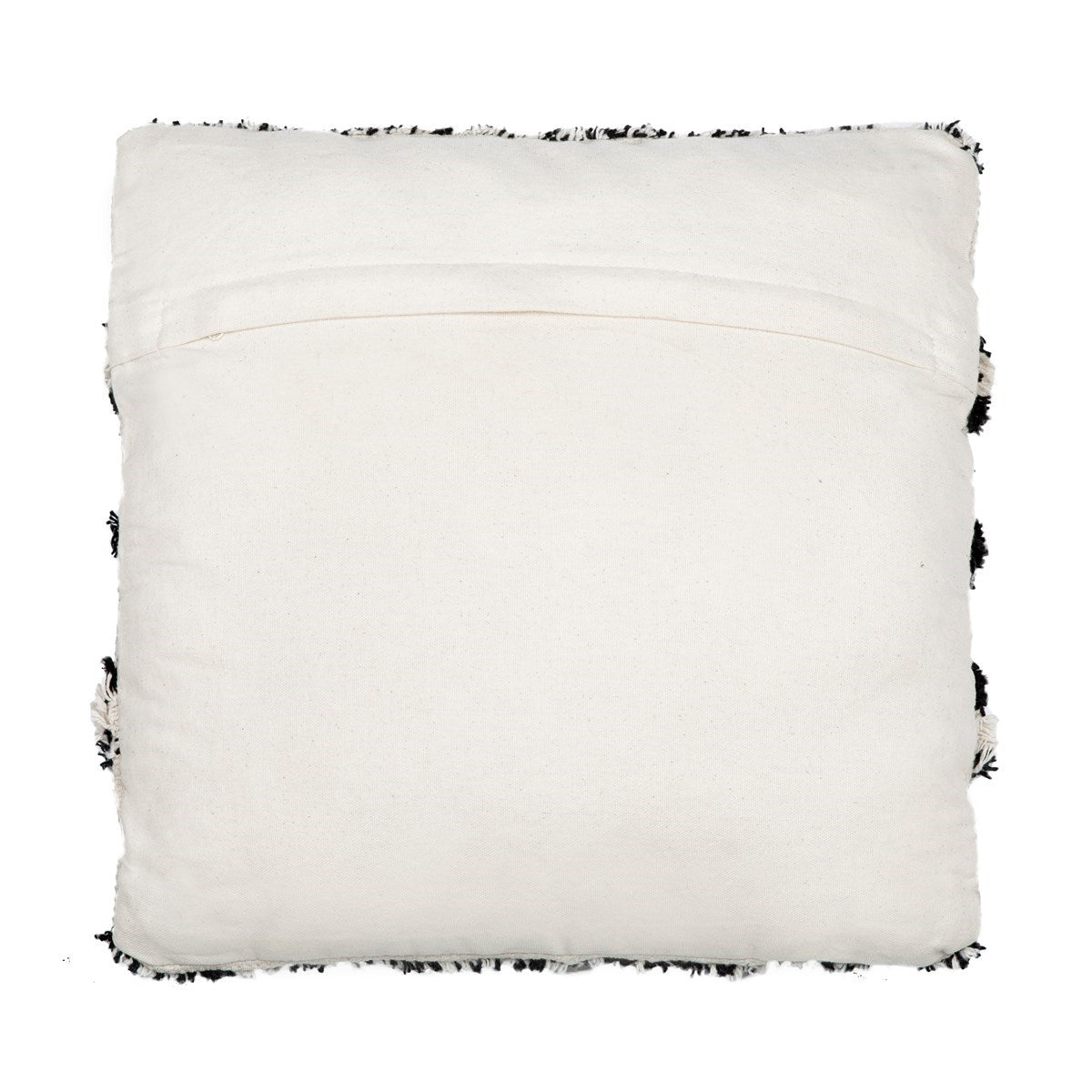 Shaggy tufted monochrome cushion