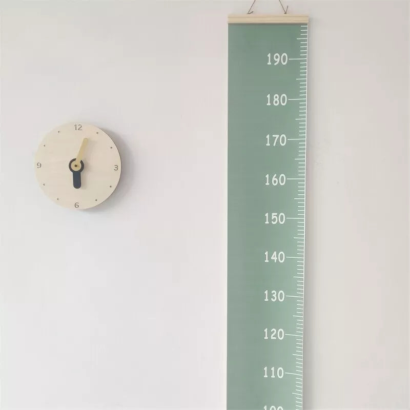 Mint green canvas height chart