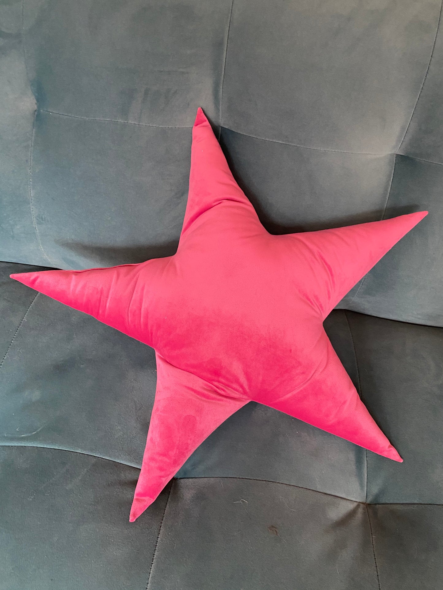 Personalised velvet star cushion